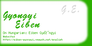 gyongyi eiben business card